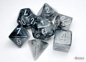 CH - Set de 7 dés Borealis Smoke / Silver