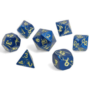 Gilded Rift Metal RPG Dice Set