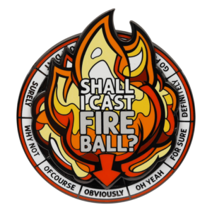 Casting Fireball Spinner Pin