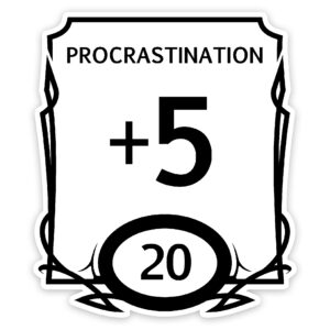 Stat Block Procrastination Sticker (Autocollant)